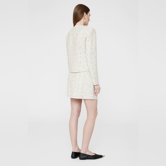 ANINE BING NWT Mateo Tweed Ivory Mini Skirt - Picture 4 of 11